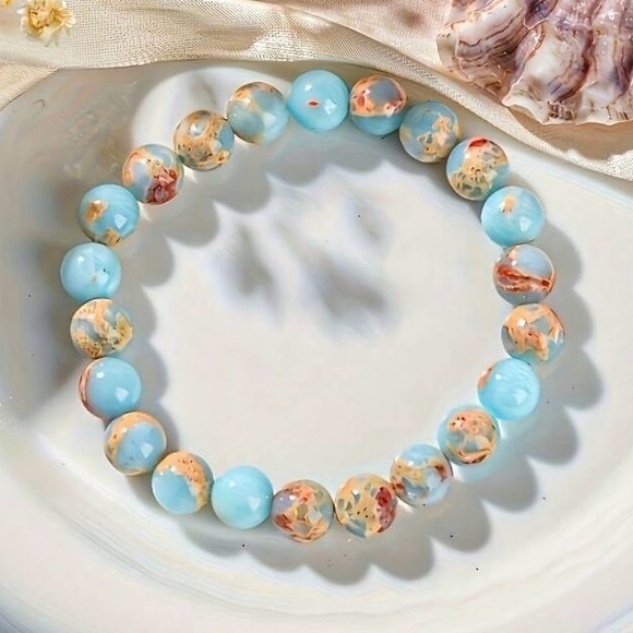 Natural Shoushan Gemstone Bracelet - Picture 1 of 6